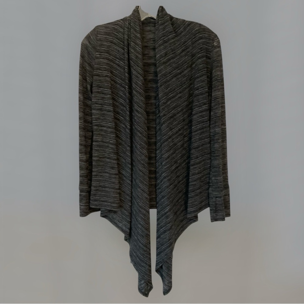 Knit swing jacket, Black and gray strap, Lightweight, Comfy, Stretchy, Sz S